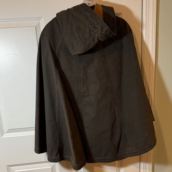 Poetry Dark Brown Hooded Cape Coat/Poncho - Picture 3 of 10